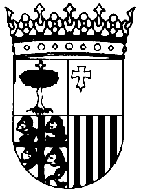 Escudo en blanco y negro del Gobierno de Aragón