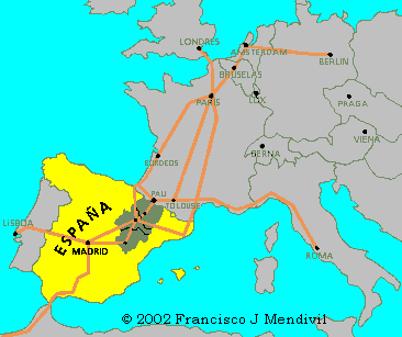 Carte Aragon dans Europe