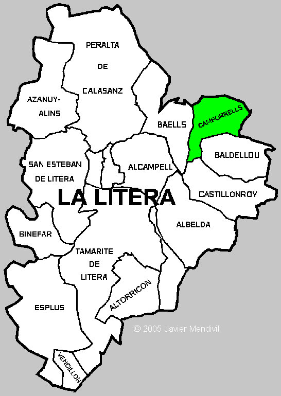 Municipalité Castillonroy/Castellonroi dans la region La Litera/ La Llitera