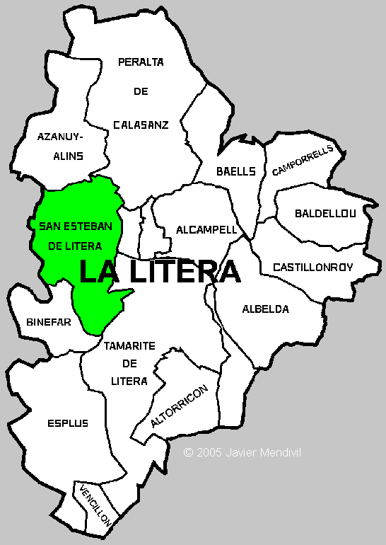 Municipalité San Esteban de Litera dans la région La Litera/ La Llitera
