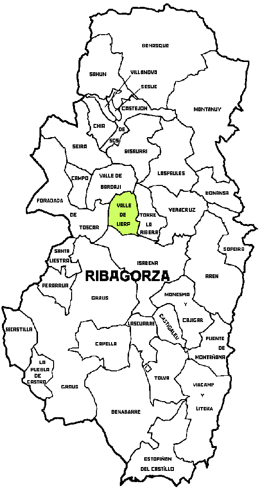 Municipalité Valle de Lierp dans la région de Ribagorza