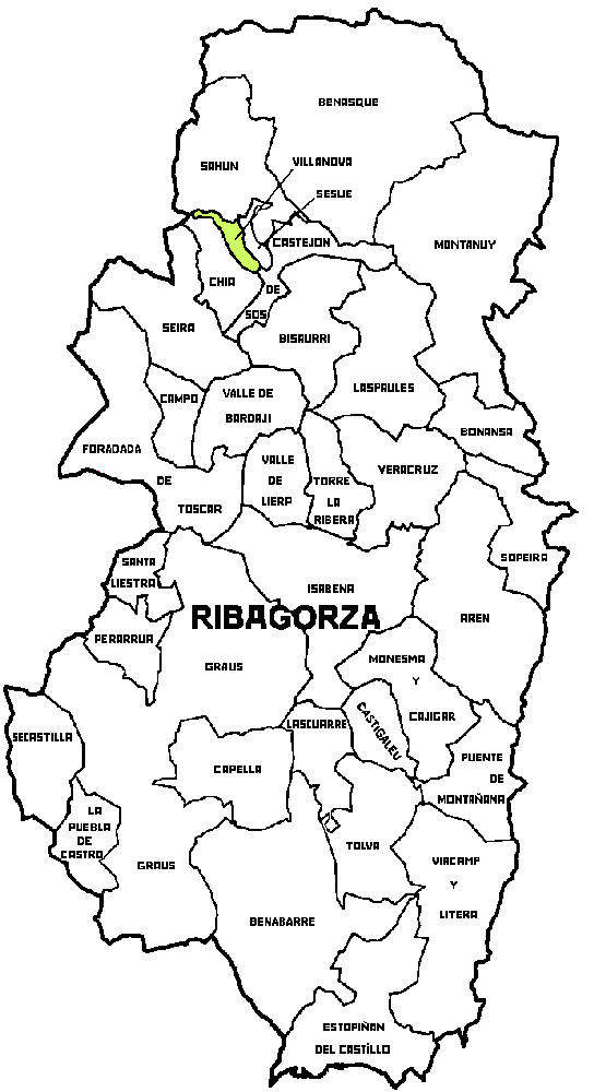 Municipalité Villanova dans la région ComarcaRibagorza