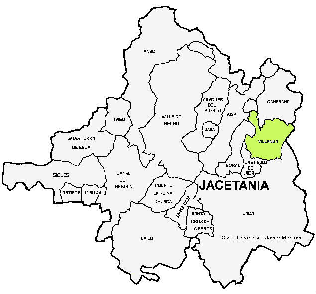 Municipalité Villanúa dans la région Comarca La Jacetania