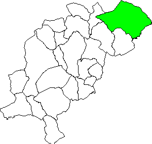 Carte Municipalité Mosqueruela dans la région Comarca Gudar-Javalambre