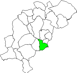 Carte municipalité San Agustín dans la région Comarca Gudar-Javalambre