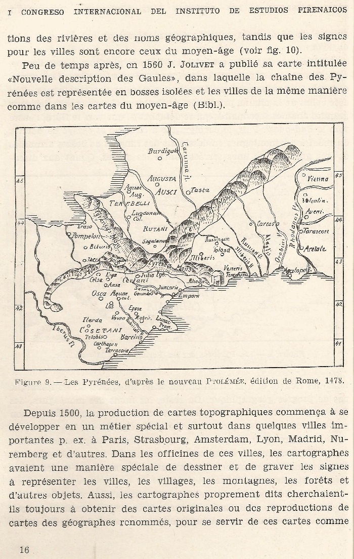 Les Pyrénées Dans l'Ancienne Cartographie selon la collection de Cartes de la Bibliothèque de la Ville de Berne (Suisse) 16