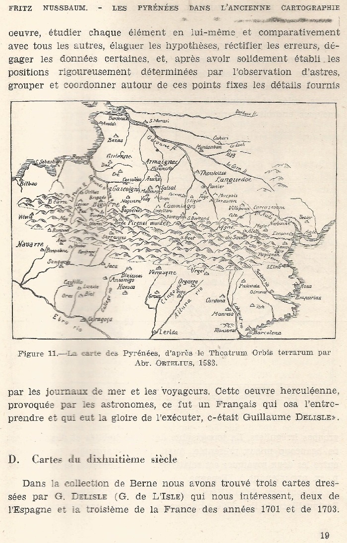 Les Pyrénées Dans l'Ancienne Cartographie selon la collection de Cartes de la Bibliothèque de la Ville de Berne (Suisse) 19